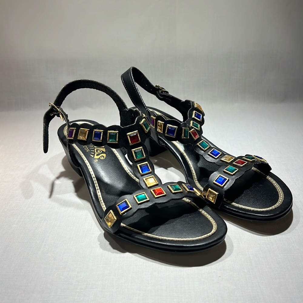 Signals by Beacon black jeweled sandals